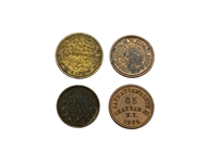 Group of (4) Civil War Tokens