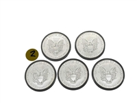 (2) Group of (5) 2019 $1 Silver American Eagles