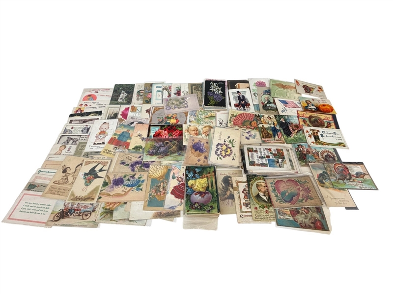 150+ Vintage Border, Borderless, Holiday, Thanksgiving, Fourth of July, Christmas Postcards