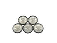 Group of (5) 2021 $2 Cook Islands Silver American Double Eagles
