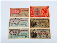 Group of (6) U.S. Military Payment Certificates