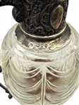 Charles Edwards Victorian Era Sterling Silver Mounted Cut Glass Claret Jug