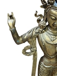 Large Brass Deity Sculpture of Padmapani Holder of the Lotus