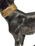 Brass Greyhound Dog Sculpture With Bronzed Patina