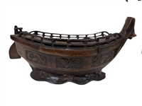 Brass Meiji Era Japanese Takarabune Treasure Ship Censer