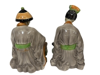 Pair Goldscheider Chinese Wonderland Porcelain Figurines by Katharine Waldren