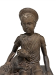1974 Chalkware Boy with Dog Austin Productions The Hume Collection 2000