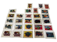(27) 1961 Topps Flocked Stickers Series NFL, NCAA