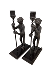 Pair Maitland Smith Monkey Candle Sticks