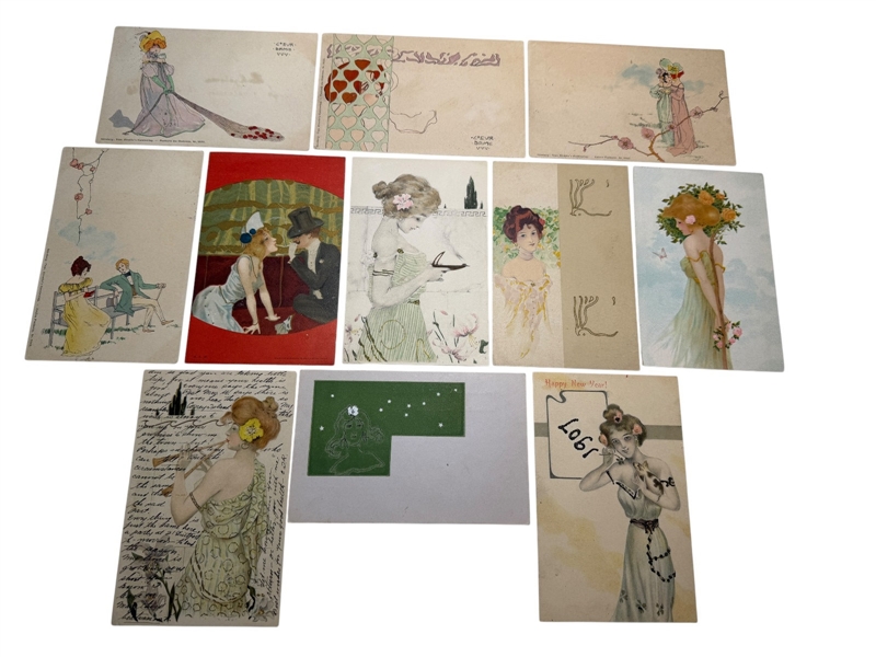 (11) Raphael Kirchner and Others Art Nouveau Postcards