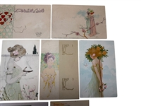 (11) Raphael Kirchner and Others Art Nouveau Postcards