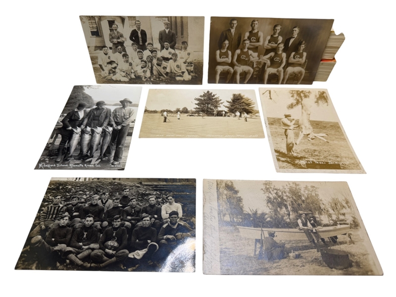 (7) Sports Related Real Photo Postcards