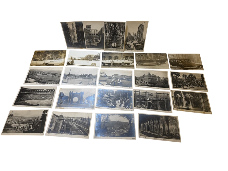 (23) Real Photo Postcards from Barcelona, Spain, and Germany