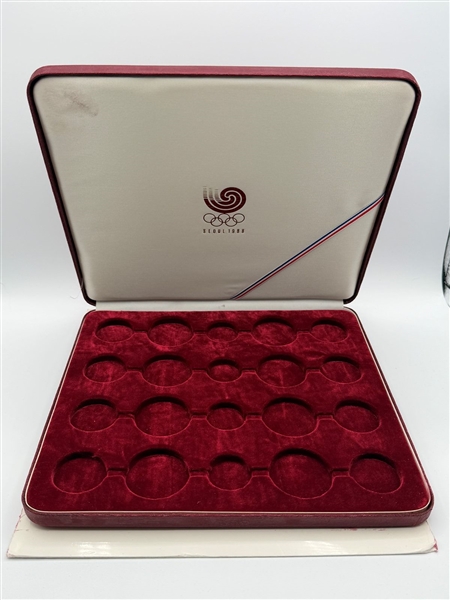 1988 Seoul Olympic Games Red Presentation Coin Case Empty