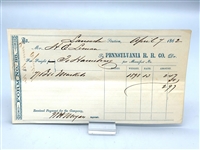 Civil War Cabinet Card Photograph & (4) Freight Railroad Receipts for Musket Transportation