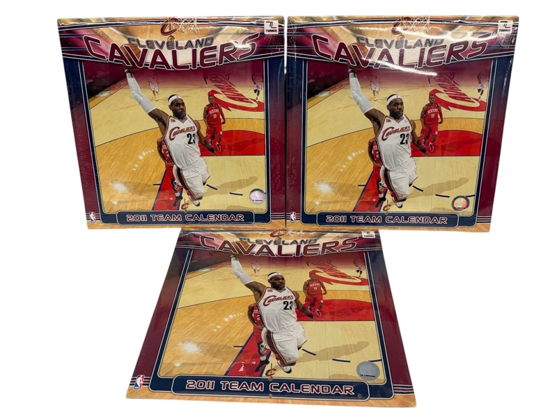 (3) 2011 Cleveland Cavaliers Error Printing Calendars