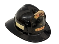 Vintage Firemans Helmet With Leather Badge