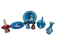 Group of Mary Gregory Glass