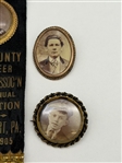 (5) Victorian Gold Filled Mourning Photo Brooches One With Ribbon