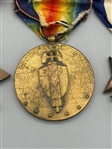 (4) World War I French, British, U.S. Medals