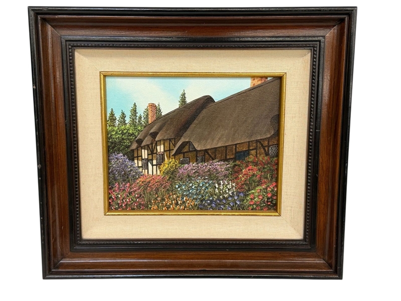 Eugene Schmidt Oil on Canvas "Anne Hathaways Cottage"