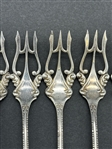 (6) Towle Canterbury Sterling Silver Cocktail Forks