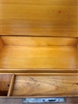 Traveling Mahogany Writing Desk Box Felt Lined