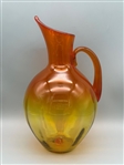 Blenko Glass Tall Amberina Pitcher