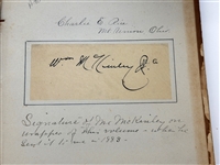 James G. Blaine Memorial Addresses of President James Garfield 1883 First Edition Presentation Volume from President McKinley Signed