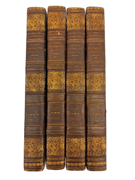 "Cookes Pocket Edition Illustrated Prints of British Poets" 1790-1800 4 Volume Leather Set