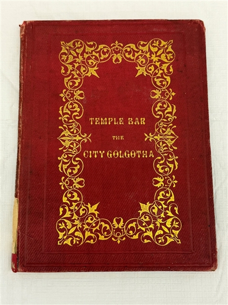 James Holbert Wilson "Temple Bar the City of Golgotha" 1853 First Edition with Hand Written Letter