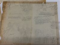 Edward Dobrotka Superman Pencil Sketches on Paper