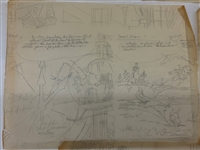 Edward Dobrotka Superman Pencil Sketches on Paper