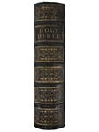 Family Bible 1869 Full Ornate Tool Leather Boards