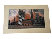 (5) Rare Woven Silk Postcards