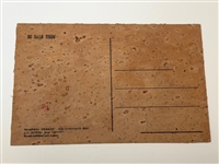 Hand Painted Cork Signed Postcard