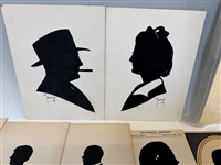 (34) Hand Cut Signed Silhouettes