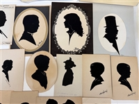(34) Hand Cut Signed Silhouettes