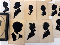 (34) Hand Cut Signed Silhouettes