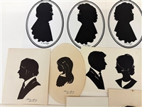 (37) Hand Cut Signed Silhouettes