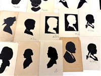 (37) Hand Cut Signed Silhouettes