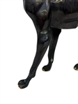 Brass Greyhound Dog Sculpture With Bronzed Patina