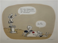 Johnny Hart "B.C. Comic" Art Embellished Lithograph