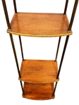Stiffel Brass and Wood Shelving Unit
