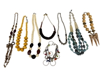 (8) Chunky Statement Necklaces; KJL, Dickler, Lydell