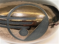 Raku Fired Pottery Vase Signed Ellis