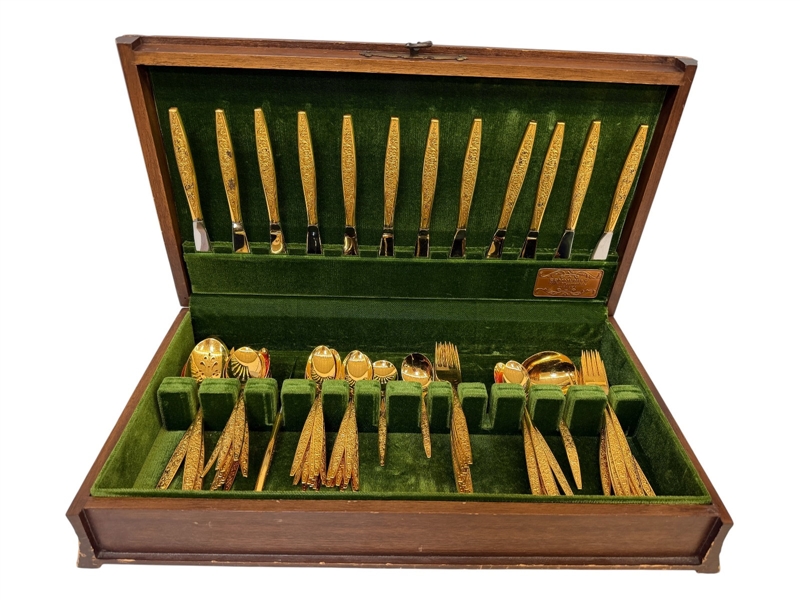 Oneida Gold Electroplated Flatware Golden Spring Garden