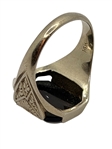 14k Gold Cameo Ring in Black and White