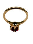 14k Gold Ring Solitaire Ruby