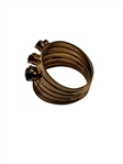 14k Gold Ring with Rubies and Black Onyx